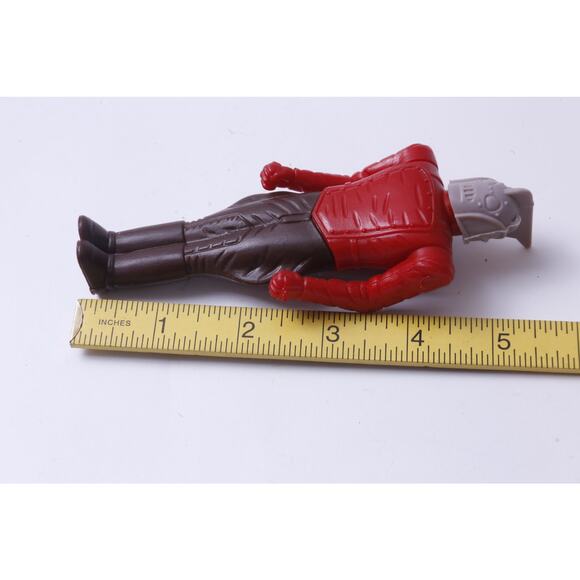 Disney, The Rocketeer, Poseable, 5 1/2", Figure, Red Brown Outfit, Gray Helmer, - Picture 3 of 3